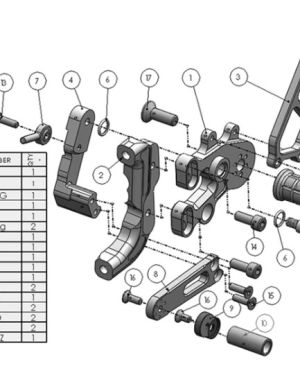 Woodcraft Rearset Kit – Complete GP Shift  – Ducati Panigale 899 / 959 / 1199 / 1299