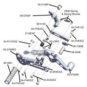 Woodcraft Rearset Kit – Complete STD / GP Shift W/Pedals – Aprilia RS660 (2021-23)