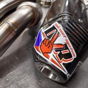 DVR Stainless / Carbon Fiber Full Exhaust System – 2019+ KTM 690 SMC-R / Husqvarna 701 Supermoto
