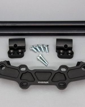 Woodcraft Clip On Adapter Plate w/ XL Black Bars –  1″ Rise  – Yamaha MT-09 (2018-2023) / XSR900 (2022)