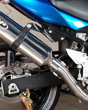 M4 RACE FULL SYSTEM WITH POLISHED CANISTER – 2003 Suzuki SV650