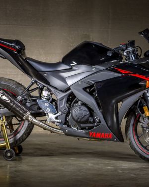 M4 FULL SYSTEM WITH CARBON FIBER CANISTER 2015-2023 Yamaha R3/MT-03