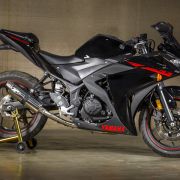 M4 FULL SYSTEM WITH POLISHED CANISTER 2015-2023 Yamaha R3/MT-03