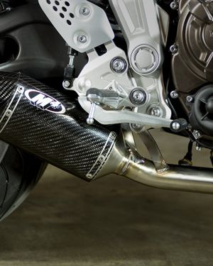 M4 SLIP-ON WITH CARBON FIBER CANISTER 2015-2020 Yamaha FZ-07/MT-07, 2016-2021 Yamaha XSR700