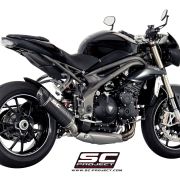 SC-Project Oval Low Mount Slip On (Single Muffler) Triumph Speed Triple R  2016-2018