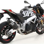 Arrow Race Tech Dark Aluminum Slip-On w/ Carbon Fiber End Cap  – 2019-2020 Aprilia RSV4 1100 Factory