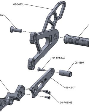 Woodcraft Rearset Kit – Yamaha YZF-R1 (2009-2014)