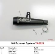 M4 Black GP Slip-On Exhaust Muffler – Yamaha YZF-R6 (2006 – 2020)
