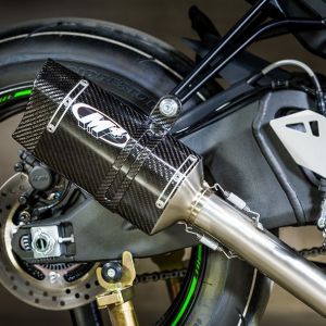 M4 Tech1 Carbon Fiber Slip-On with Titanium Cat Eliminator - 2016-2020 Kawasaki Ninja ZX-10R / ZX-10RR