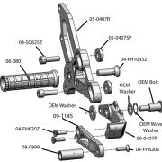 Woodcraft Rearset Kit – Yamaha FZ-07 / MT-07 / XSR700