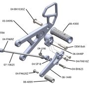 Woodcraft GP Shift Rearset Kit – Yamaha YZF-R6 (2006-2016)