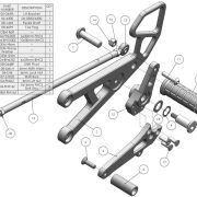 Woodcraft Standard Shift Rearset Kit – Yamaha YZF-R6 (2006-2016)