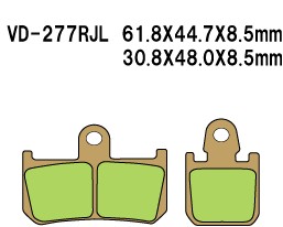 Vesrah VD-277 RJL Brake Pads 2007-2014 YZF-R1