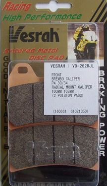 VESRAH VD-262 RJL BRAKE PAD KIT FOR BREMBO