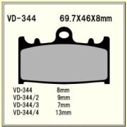 VESRAH VD-344 RJL BRAKE PAD KIT FOR SUZUKI GSXR600 AND GSXR750