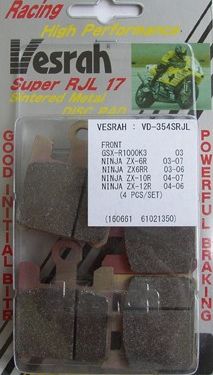 VESRAH VD-354 SRJL-17 BRAKE PAD KIT FOR KAWASAKI