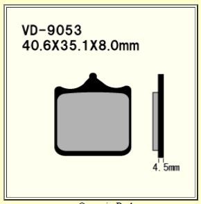 VESRAH VD-9053 RJL PAD KIT FOR BMW S1000R 14-15R