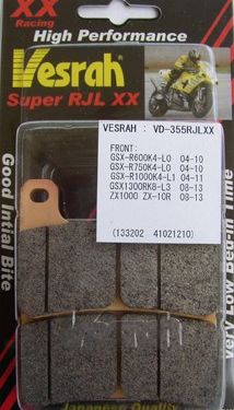 VESRAH VD-355 RJL-XX BRAKE PAD KIT FOR SUZUKI