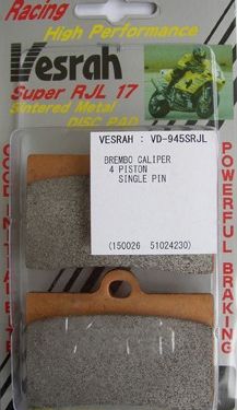 VESRAH VD-945 SRJL-17 BRAKE PAD KIT FOR BREMBO