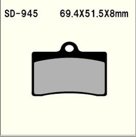 VESRAH VD-945 SRJL-17 BRAKE PAD KIT FOR BREMBO