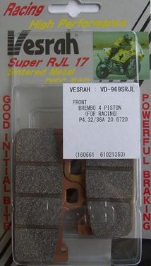 VESRAH VD-969 SRJL-17 BRAKE PAD KIT FOR BREMBO