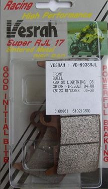 VESRAH VD-993 SRJL-17 BRAKE PAD KIT FOR BUELL