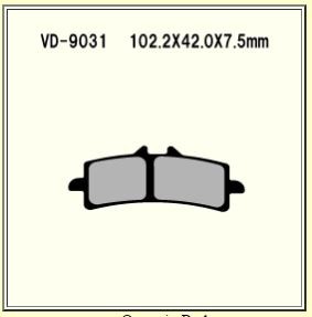 VESRAH VD-9031 RJL SS BRAKE PAD KIT FOR SUZUKI