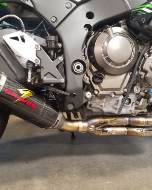 Graves Motorsports Kawasaki WORKS ZX10R LINK Low Mount Full Exhaust System