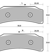 SBS Dual Sinter Brake Pads-Brembo Superbike Racing Calipers DX/ SX – 909DS