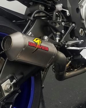 Graves Motorsports Yamaha R1 Full Titanium Exhaust System with Titanium 200mm Silencer