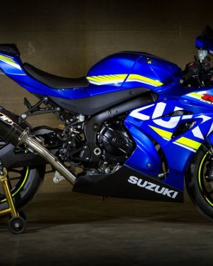 M4 2017-2023 Suzuki GSX-R1000 Full Exhaust System with Full Stainless Steel Tubing and CARBON TECH1 Canister