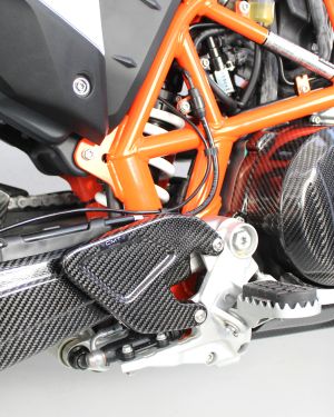 CMT Compositi Carbon Fiber Heel Guards for KTM 690s and Husqvarna 701s