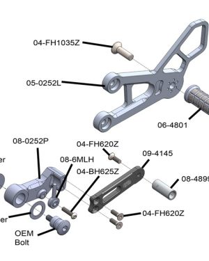 Woodcraft Suzuki GSX-R1000 Rearset 2017-2023