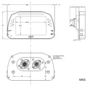 AIM Sports MXS Color Motorcycle Dash Data Logger – Honda, Kawasaki, Suzuki, Yamaha, Ducati, BMW, Aprilia