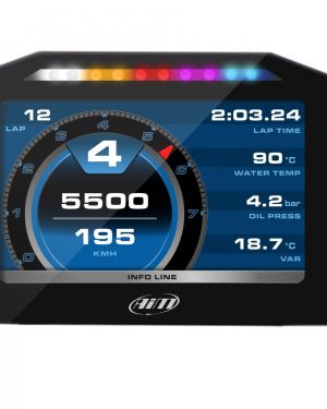 AIM Sports MXS Color Motorcycle Dash Data Logger – Honda, Kawasaki, Suzuki, Yamaha, Ducati, BMW, Aprilia