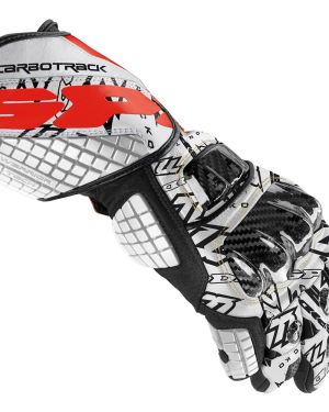 Spidi Carbo Track Replica Leather Gloves – White