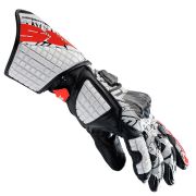 Spidi Carbo Track Replica Leather Gloves – White