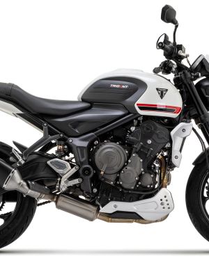 Arrow Full RACE System with Veloce Aluminum “DARK” silencer – Triumph Trident 660 (2022-2023)