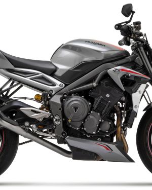 Arrow Veloce Aluminum “DARK” Racing Half System – Triumph Street Triple 765 RS (2020-2022)