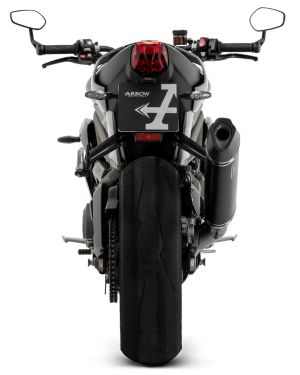 Arrow Veloce Aluminum “DARK” Racing Half System – Triumph Street Triple 765 RS (2020-2022)