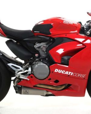 Arrow Titanium Works Silencers (Right & Left) with Carbon End Cap – 2020+ Ducati Panigale Streetfighter V2