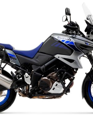 Arrow Maxi Race-Tech Aluminum DARK Slip-On Exhaust w/ CF end cap – Suzuki V-Strom 1050 (2020-2023)