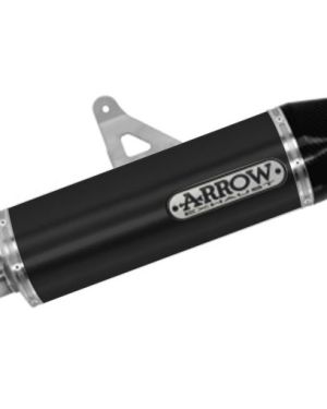 Arrow Maxi Race –  Aluminum “Dark” Silencer With Carbon End Cap – 2016 – 2019 Honda CRF1000L Africa Twin