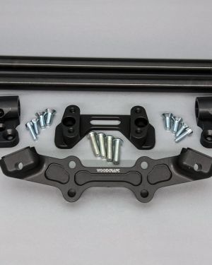 Woodcraft Clip On Adapter Plate w/ XL Black Bars – 1.5″ Rise – Ducati Monster 821 (2014-17)