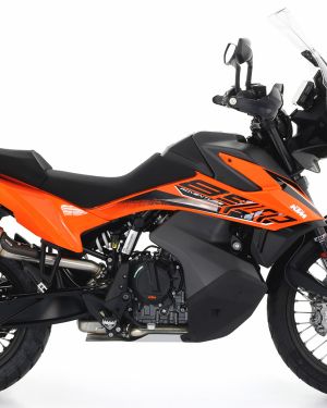 Arrow Race Tech Aluminum ” Dark ” Slip On Muffler With Carbon End Cap – 2021 KTM 890 Adventure
