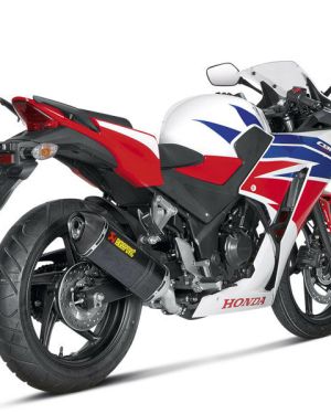 Akrapovic Racing Carbon Fiber Slip On Muffler 14-16 Honda CBR300R