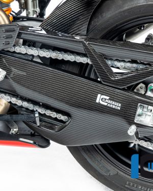 Ilmberger Carbon Fiber Swingarm Cover LEFT side Aprilia RSV4 / Tuono (2021-2022) -Gloss