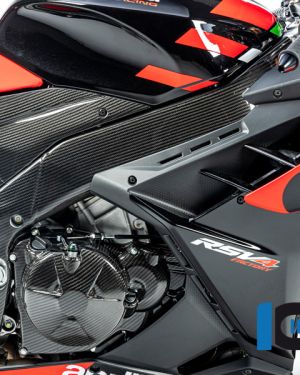 Ilmberger Carbon Fiber Right side Frame Cover for Aprilia RSV4 / Tuono (2021-2022) – Gloss