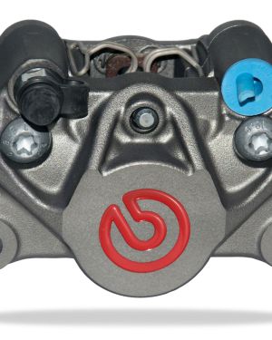 Brembo – Cast Rear Caliper, 84mm Spacing, Titanium / Red Logo