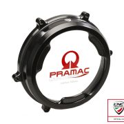 CNC Racing PRAMAC RACING LIMITED EDITION Clear Wet Clutch Cover With Carbon Inlay – Ducati Panigale 1299/1199/959 Superleggera